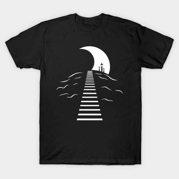 Stairway To The Moon T-Shirt by ORENOB